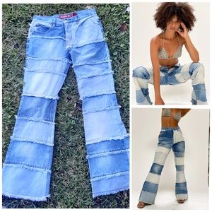 Vintage ZanaDi Patchwork Denim Jean's 7J 1990s 00s